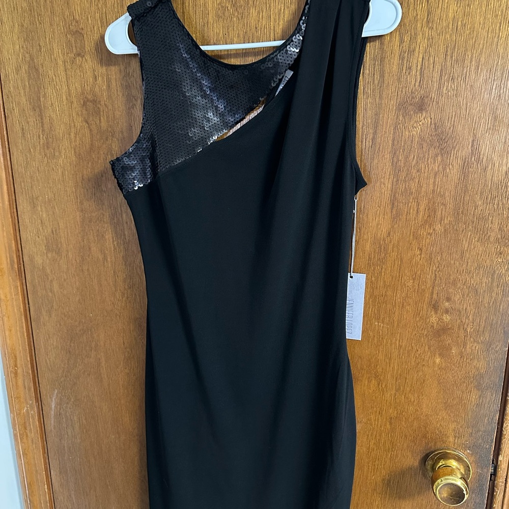 NWT JLo Elegant Black Sequin Dress